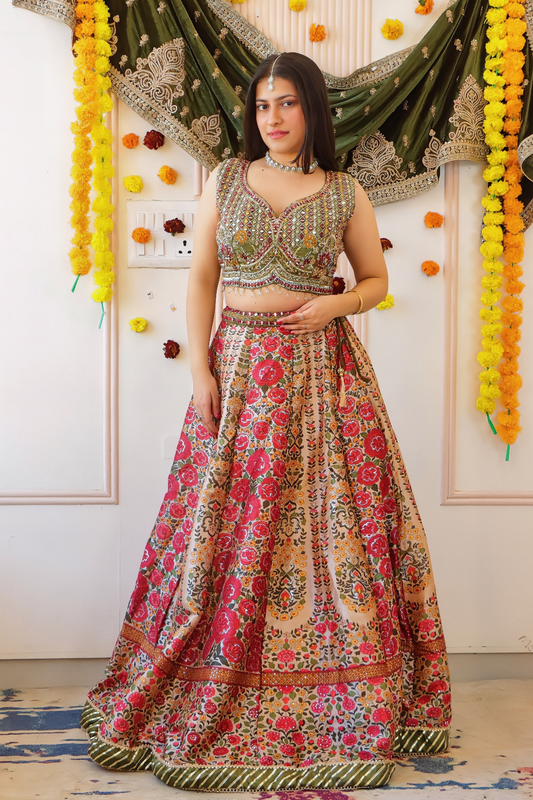 Rich Colorplay Lehenga