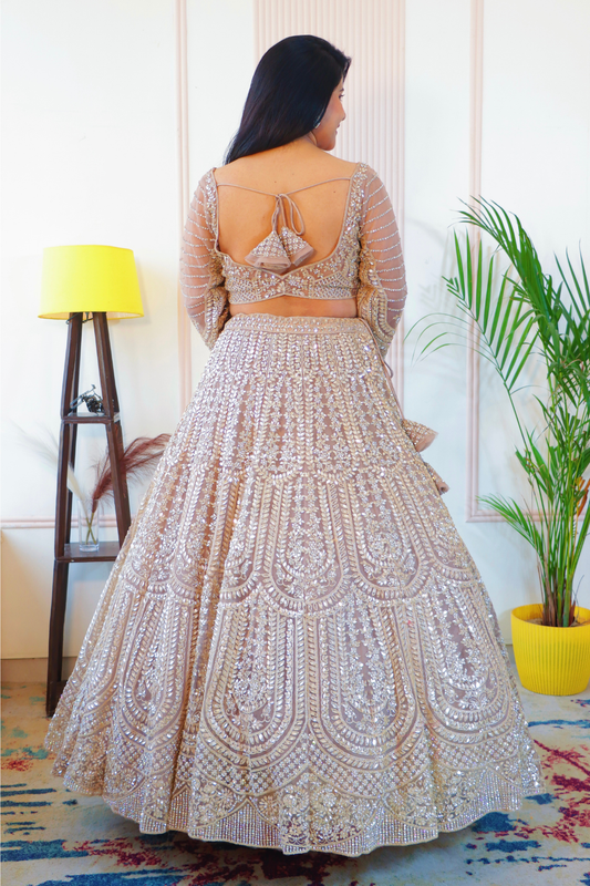 Champagne Gold Elegance Lehenga
