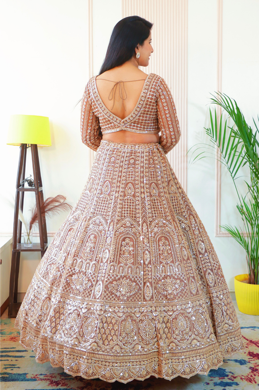 Trophy Gold Lehenga Set