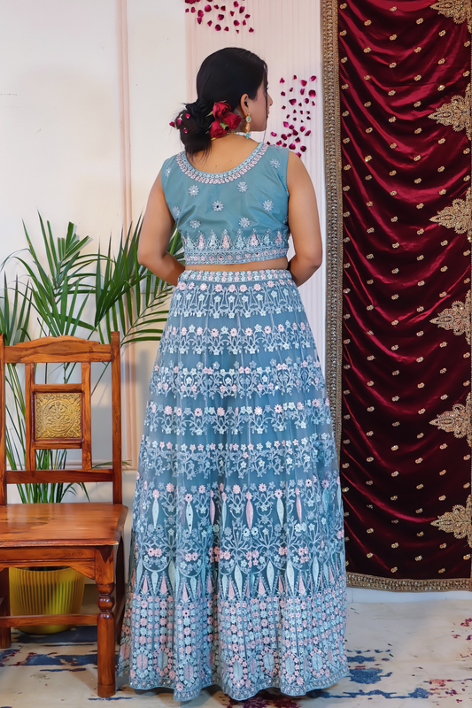 Pastel Blue Lehenga