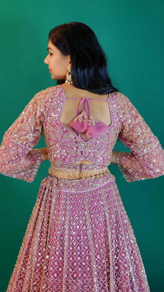Onion Net Lehenga