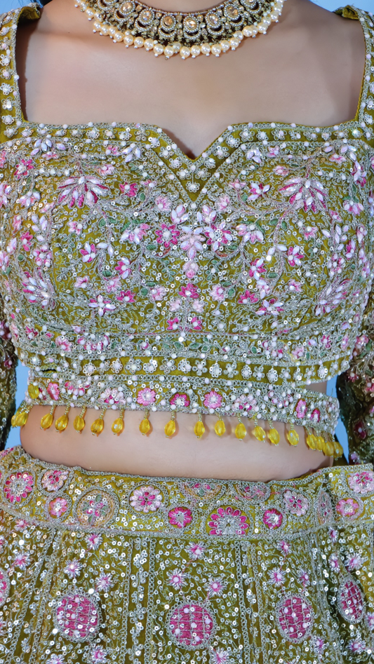 Heena Green Bridal Lehenga