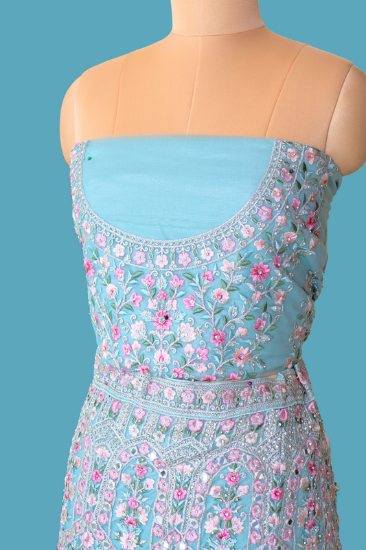 Celeste Threadwork Bridal Lehenga