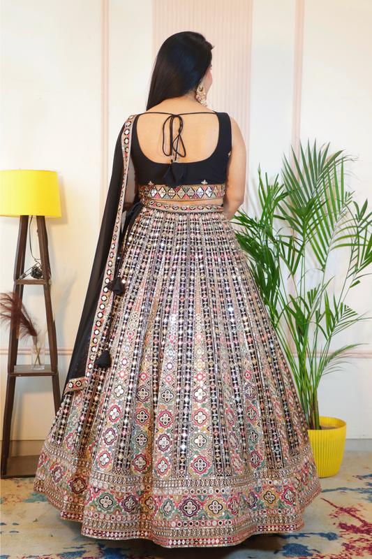 Black Lehenga with Gota Patti