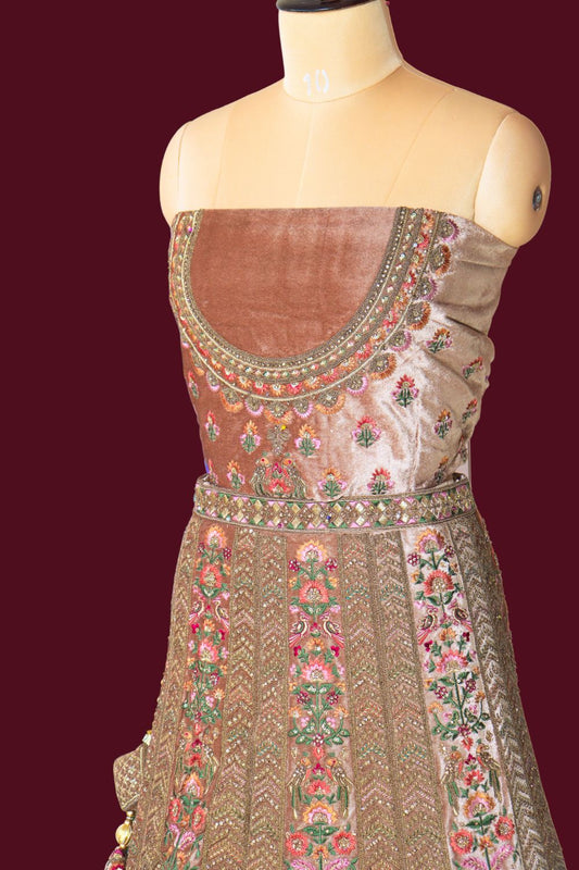 Velvet Bridal Lehenga