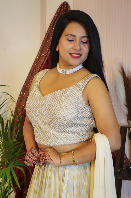 Gold Ivory Lehenga