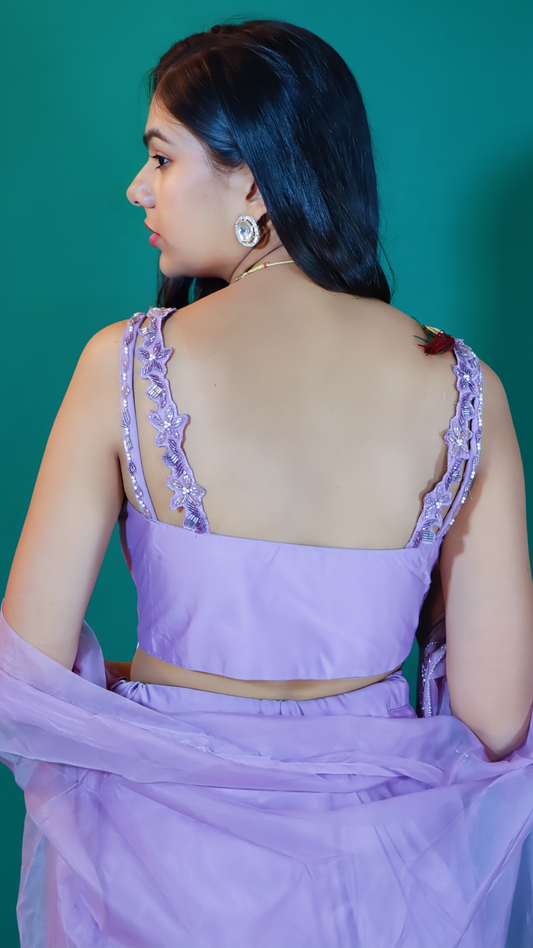 Dhoti Style Dress with Shrug – Thistle Satin