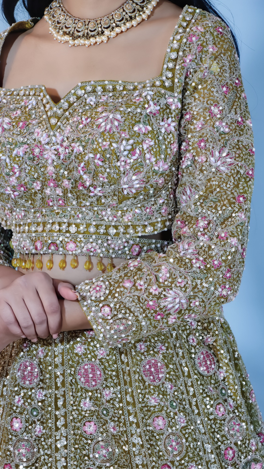 Heena Green Bridal Lehenga