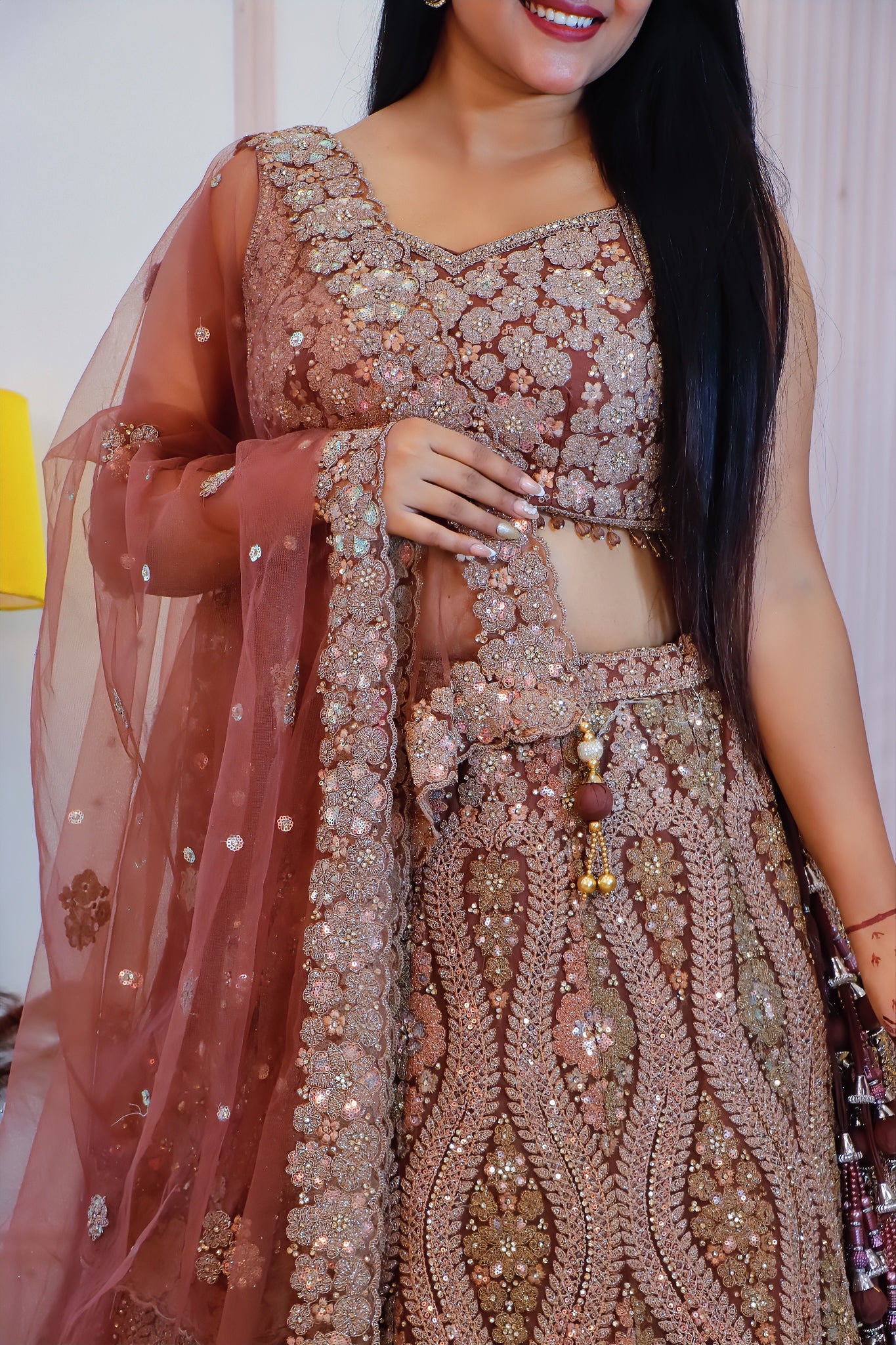 Champagne Sand Lehenga Set