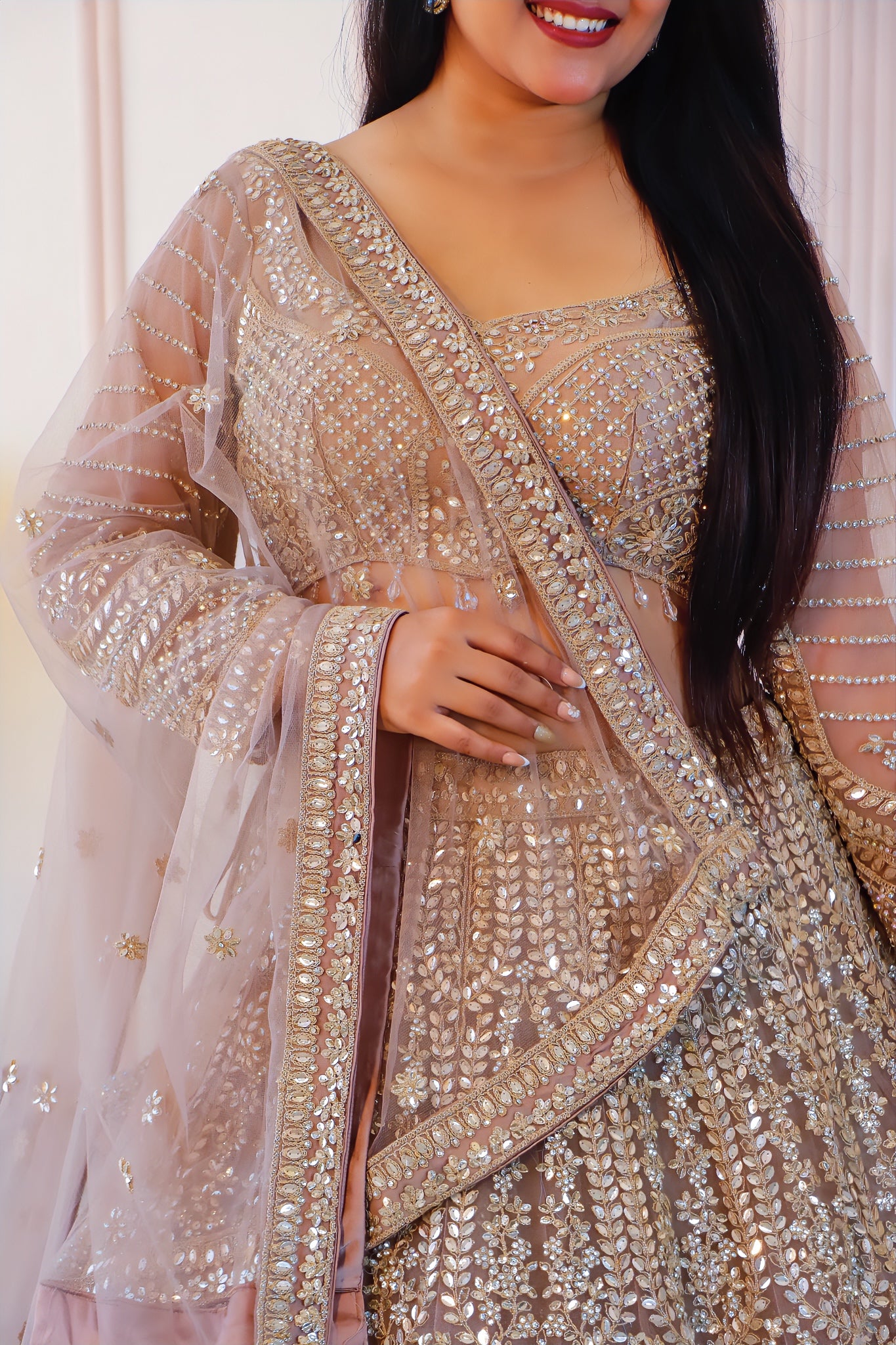 Champagne Gold Elegance Lehenga