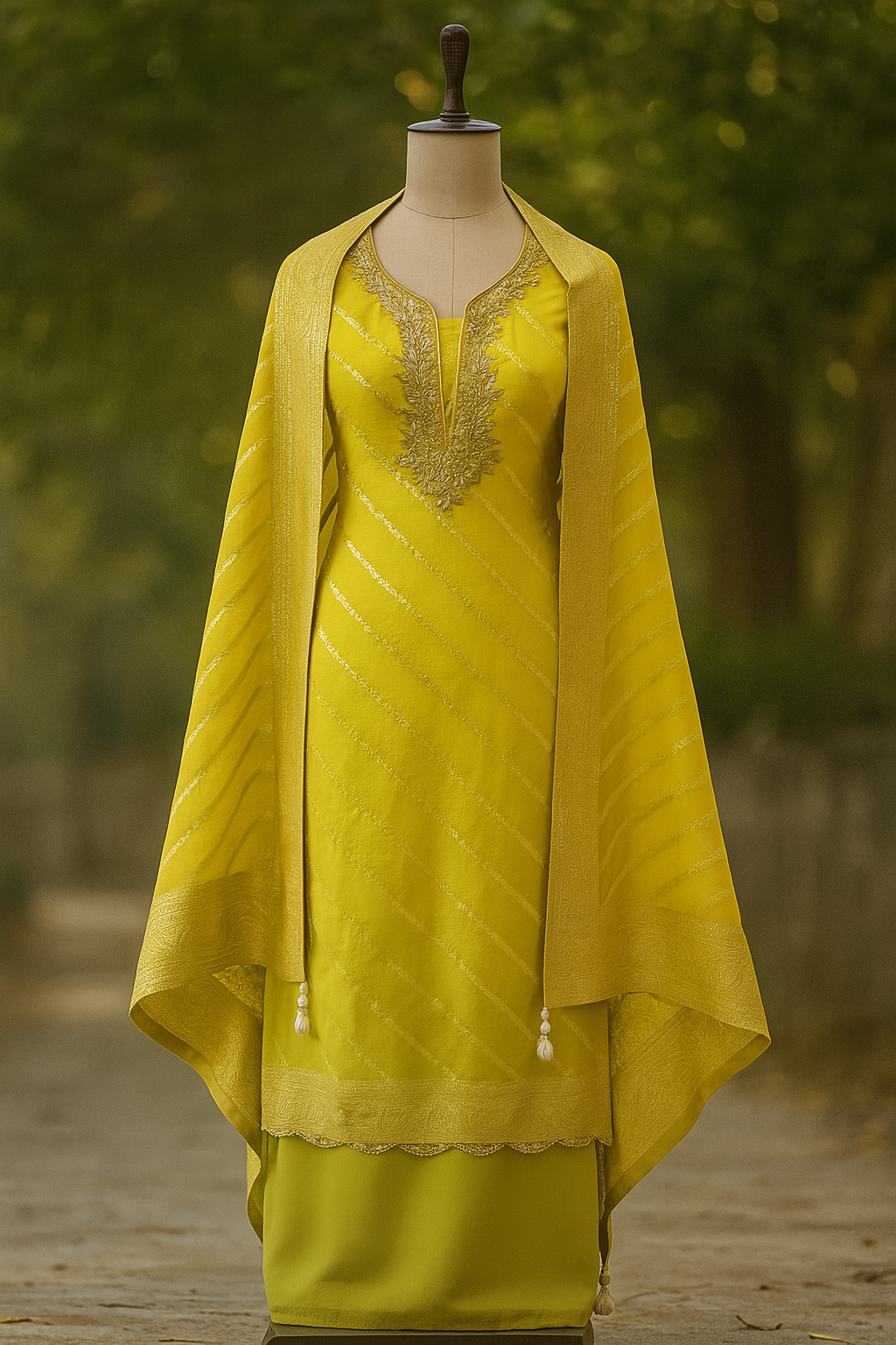 Unstitched Silk Dupioni Shantung Suit