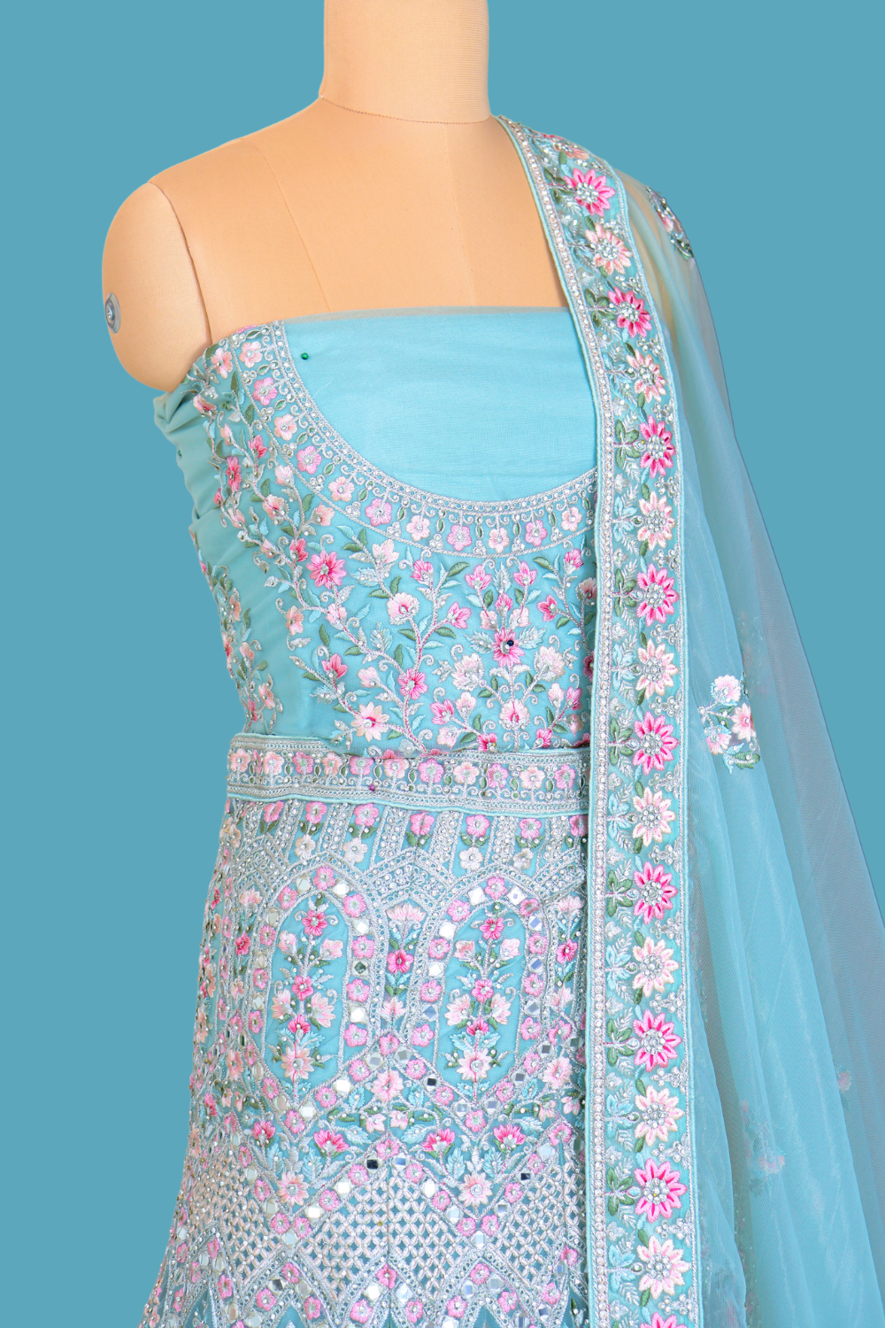 Celeste Threadwork Bridal Lehenga