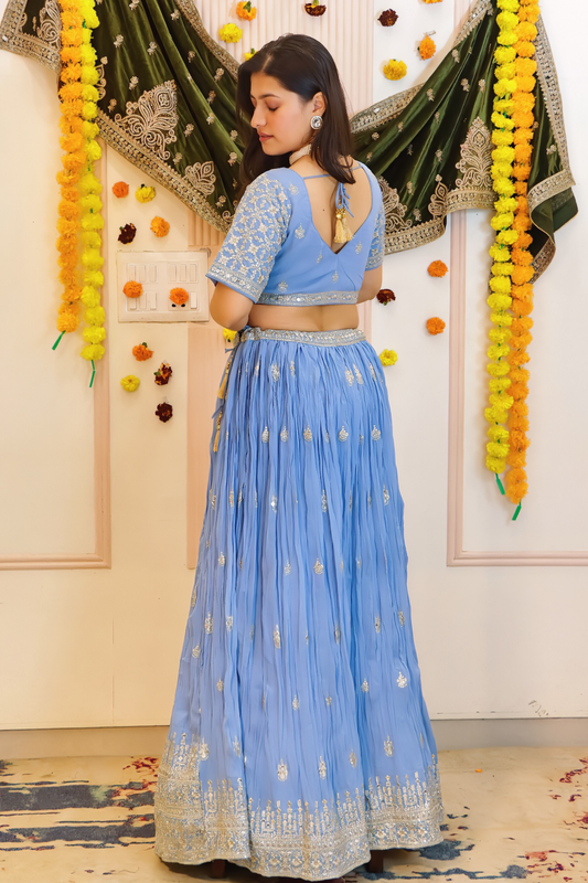 Powder Blue Lehenga