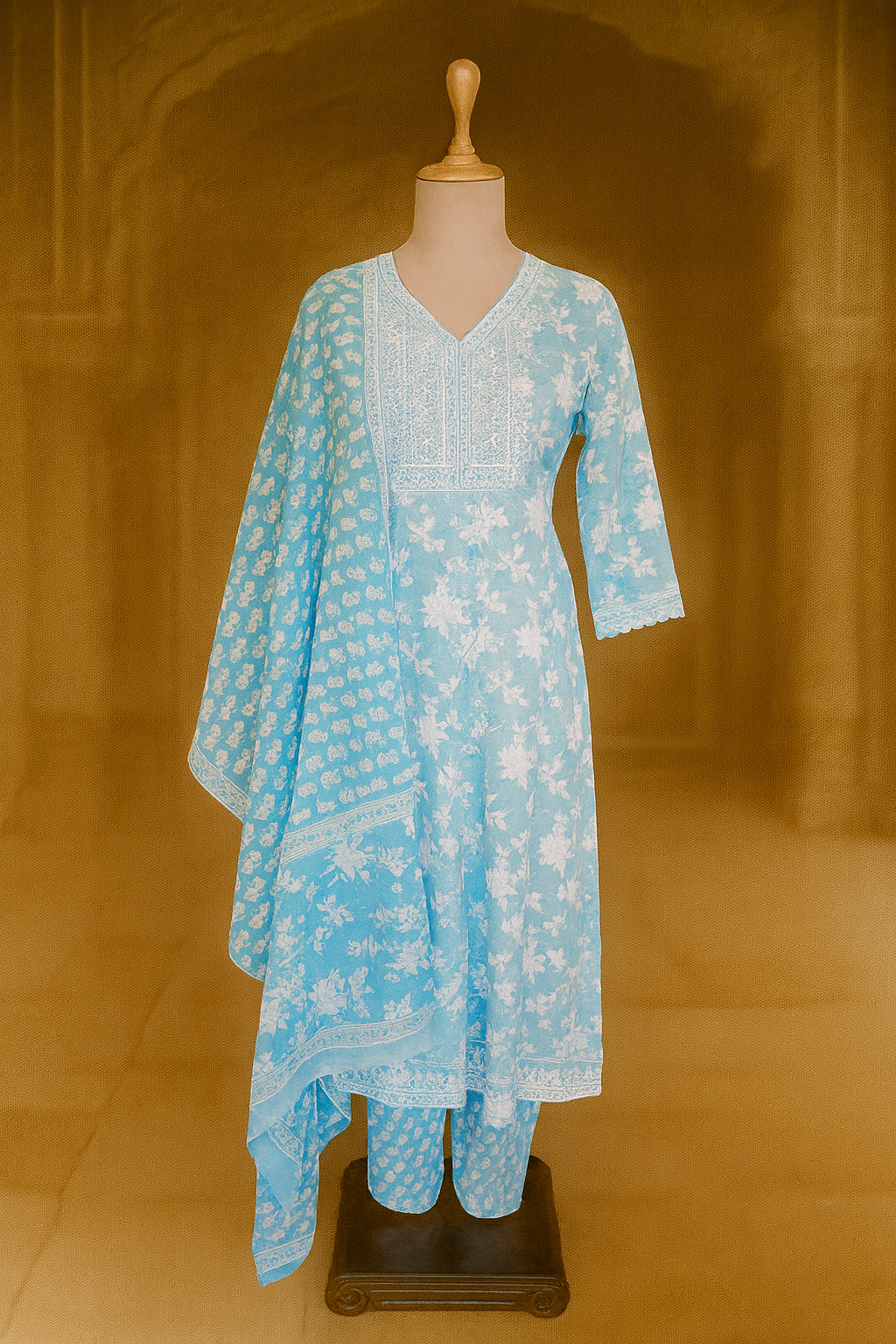 Frock Suit with Pant & Dupatta