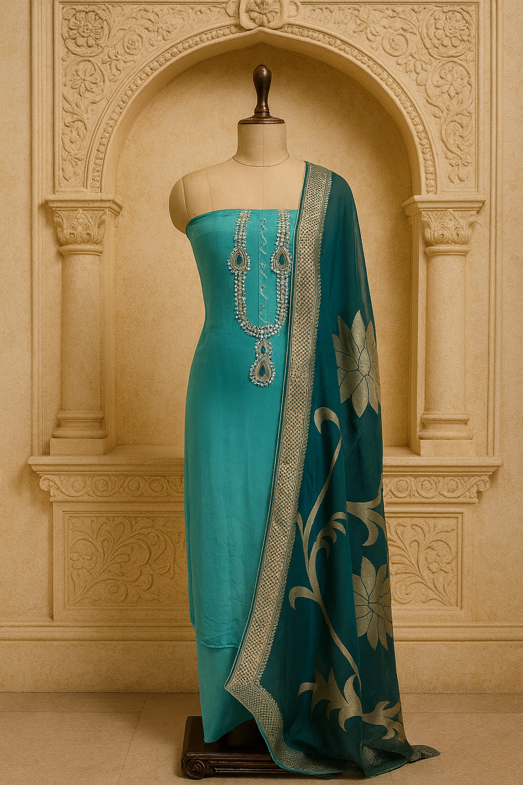 Unstitched Suit set in blue