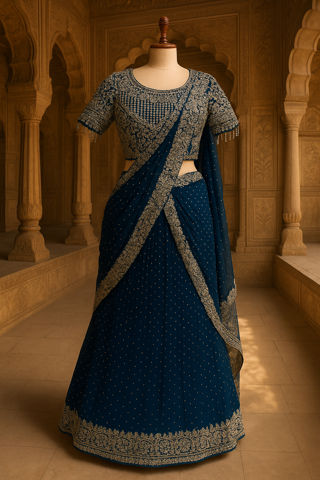 Ready to Wear Saree in Lehenga Style