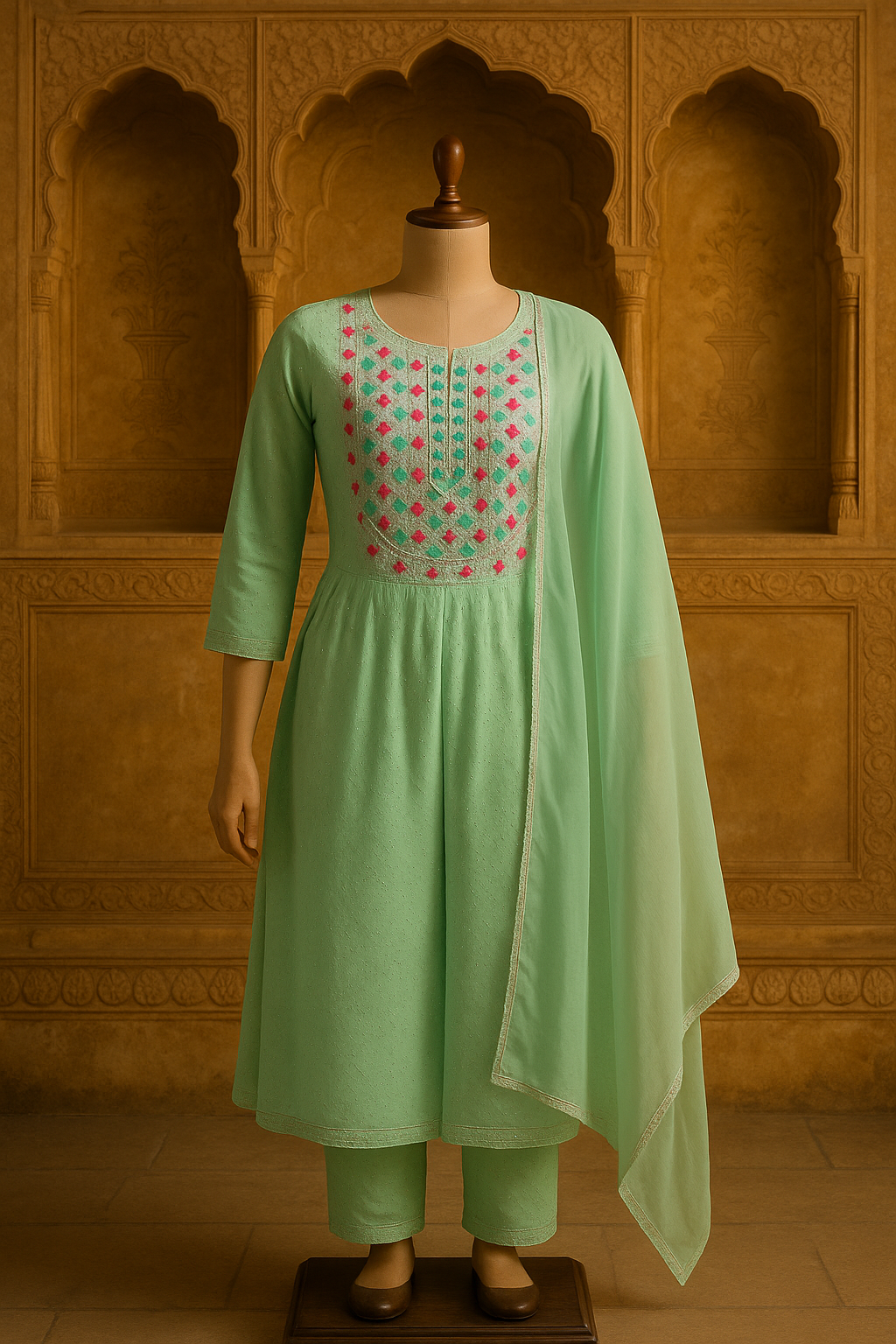 Suit Set in Mint Green