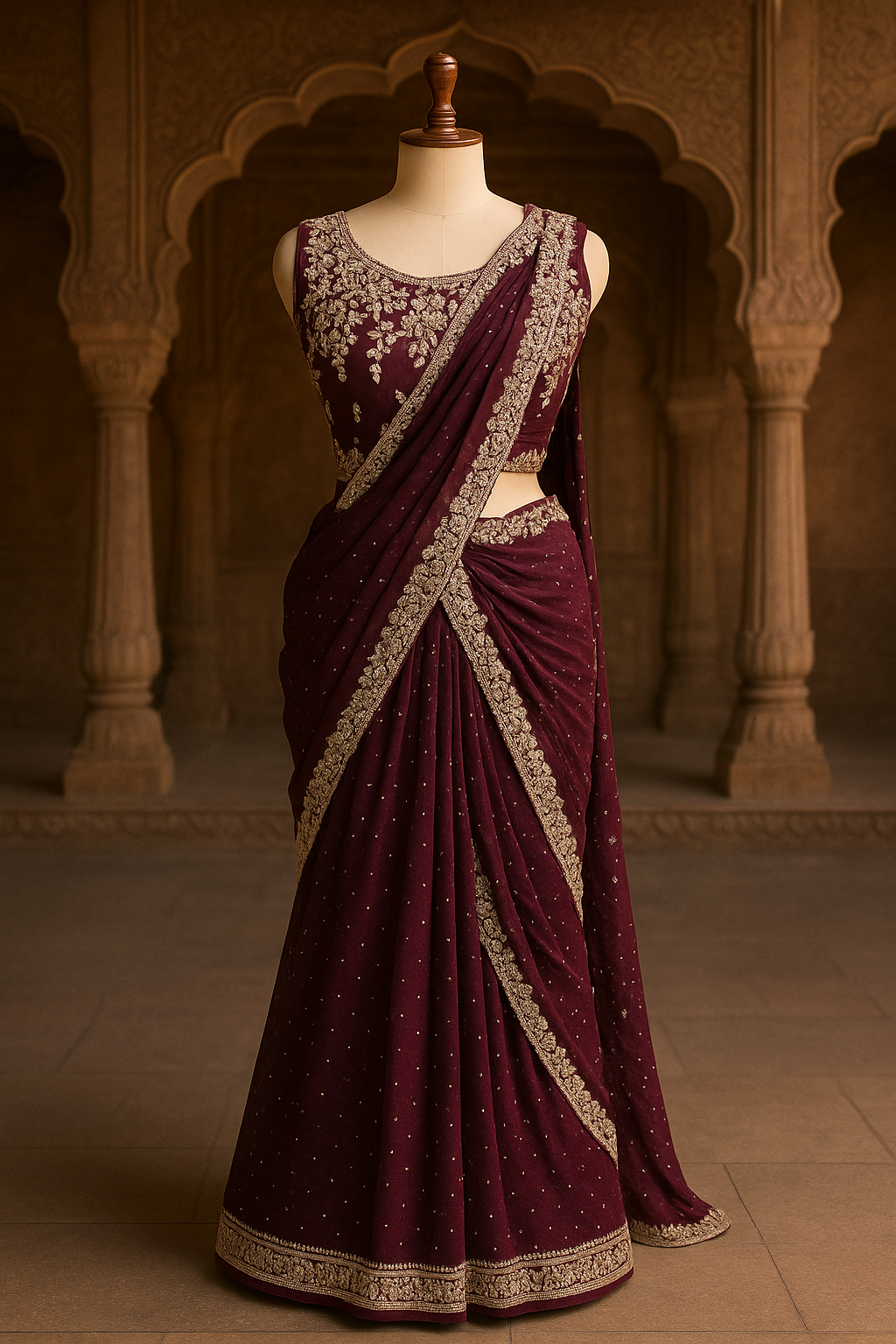Ready to Wear Saree in Lehenga Style