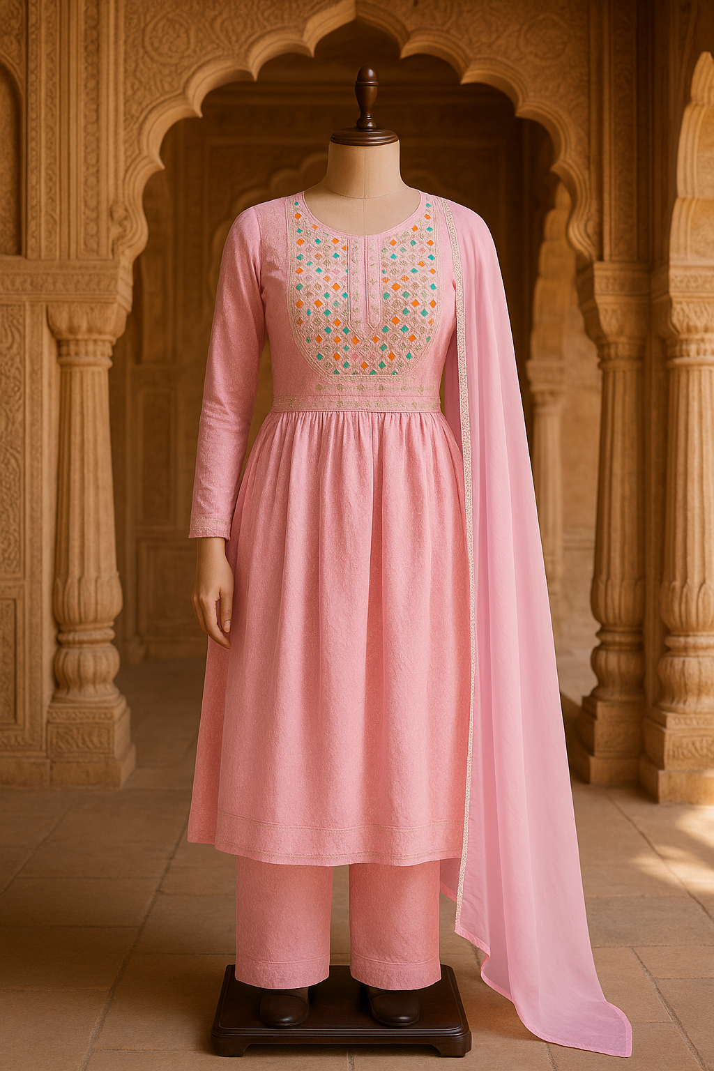 Graceful Pink Frock Suit
