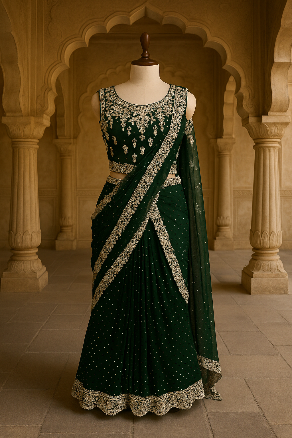 Ready to Wear Saree in Lehenga Style
