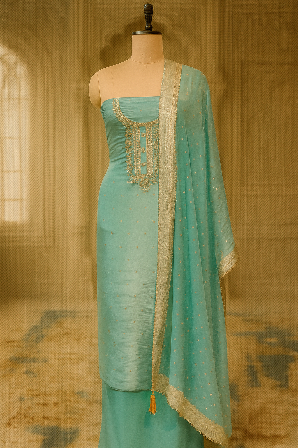 Lustre Charm Chanderi Set