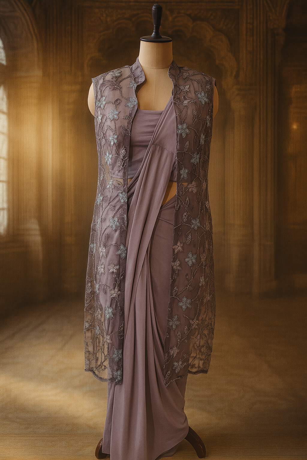 Ready to Wear Saree with Shrug