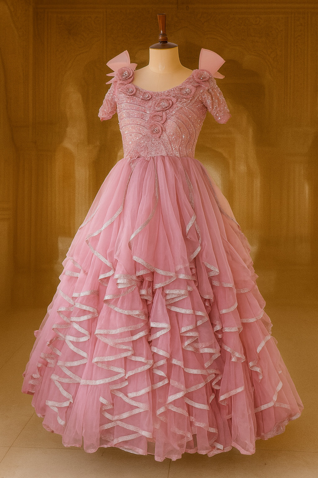 Light Pink Net Gown