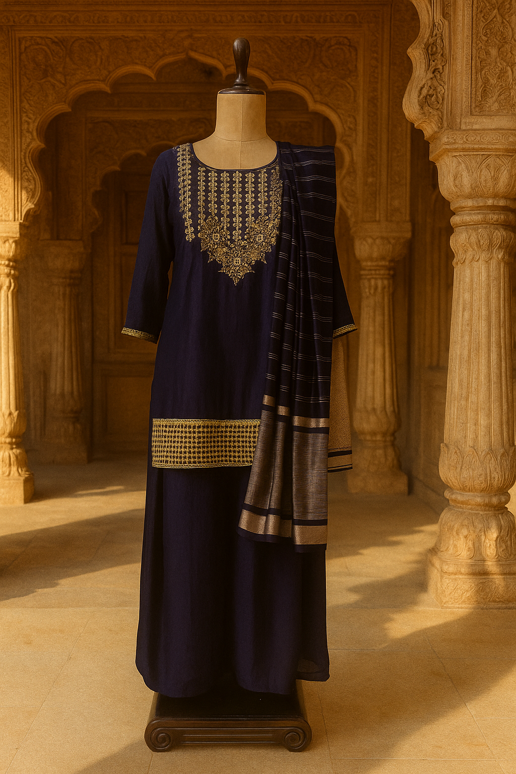 Purple Kurti & Palazzo Set