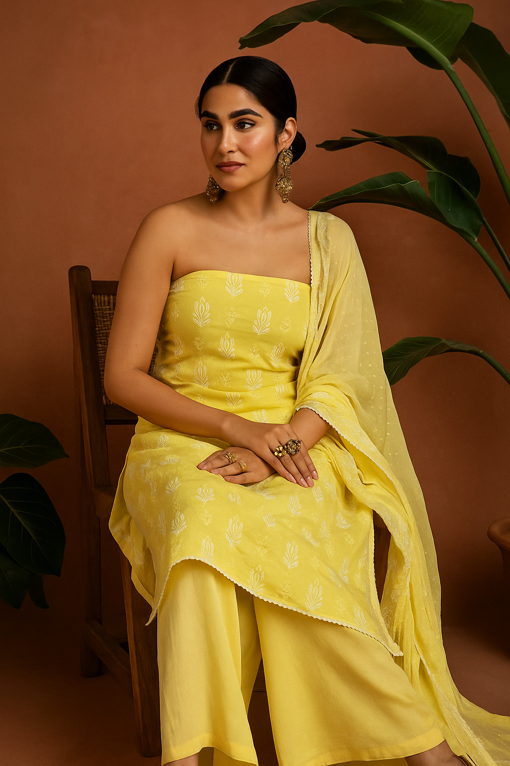 Lemon Yellow unstitched Set