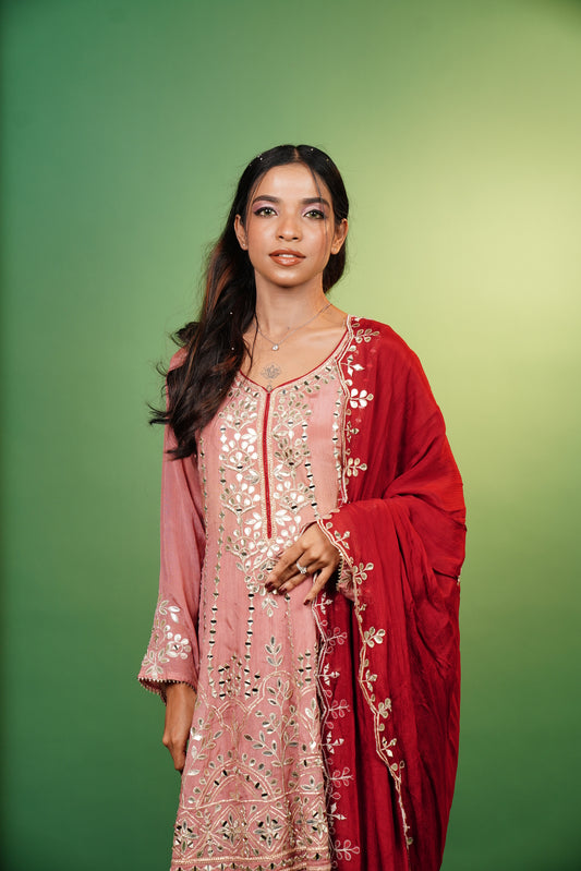 Short Kurti with Tulip Pant & Dupatta