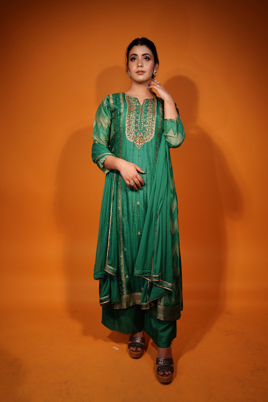 Long Kurti and Plazzo Set