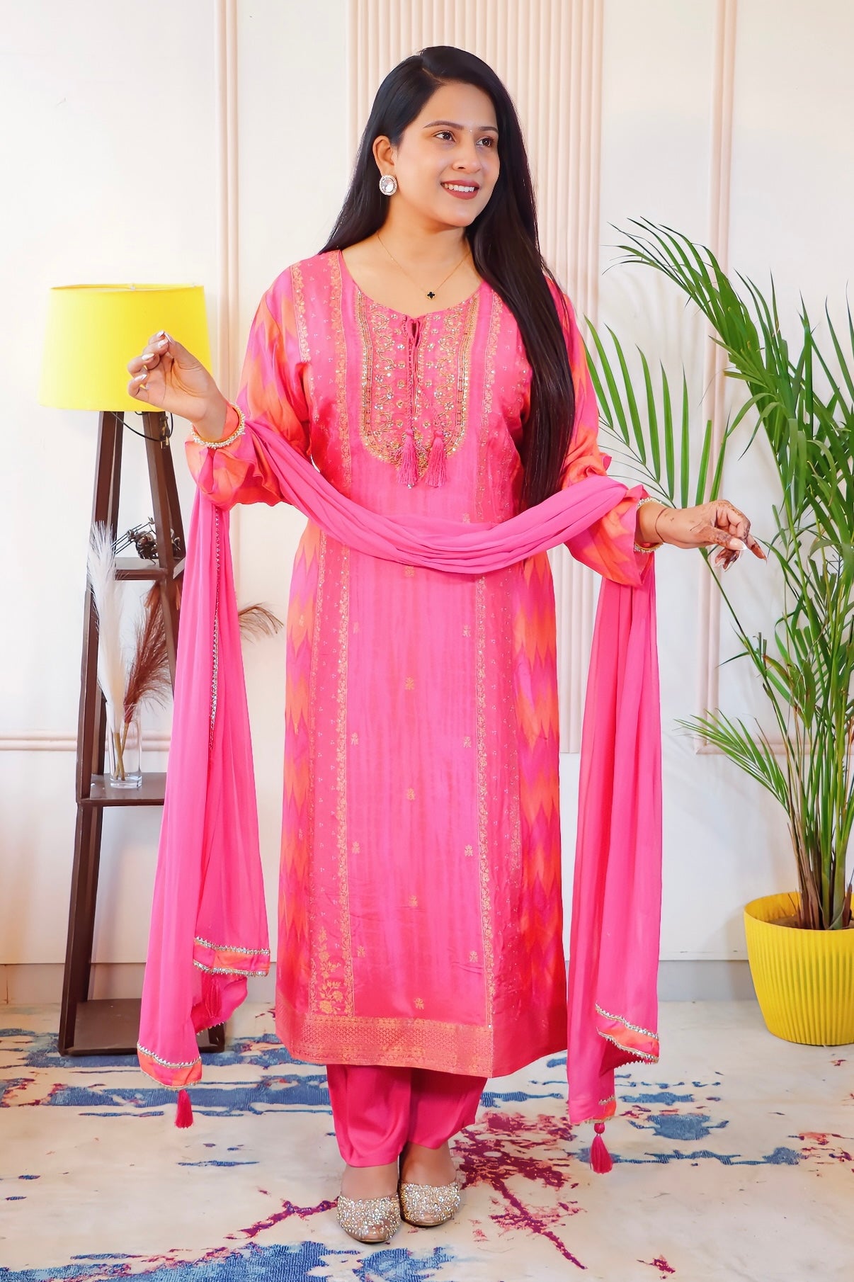 Long Kurti and Plazzo Set