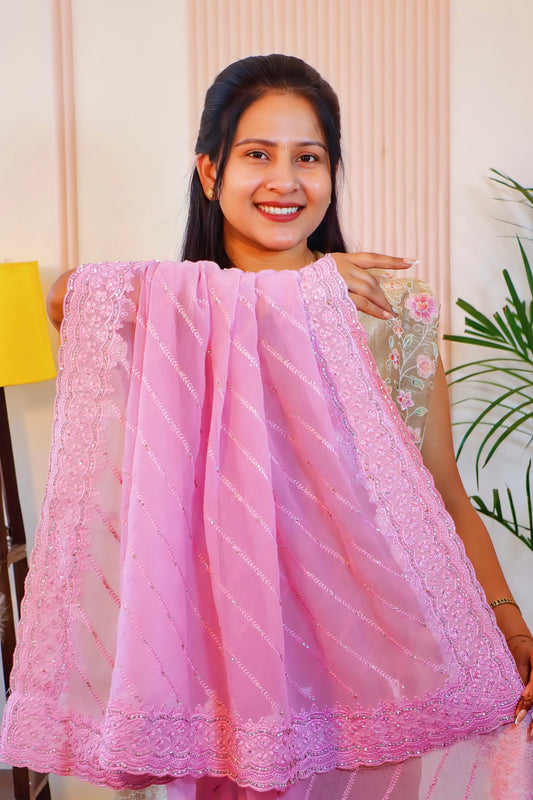 Elegant Tissue Georgette Saree