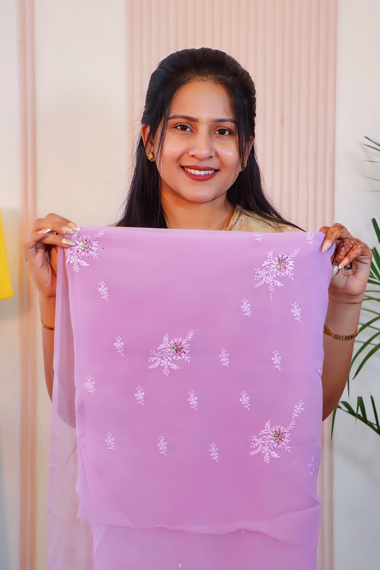 Lavender Elegance Crust Silk Saree