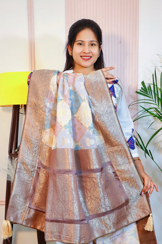 Elegant Multicolor Silk Printed Saree