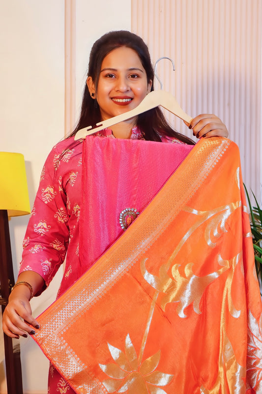 Unstitched Suit Set in Pink