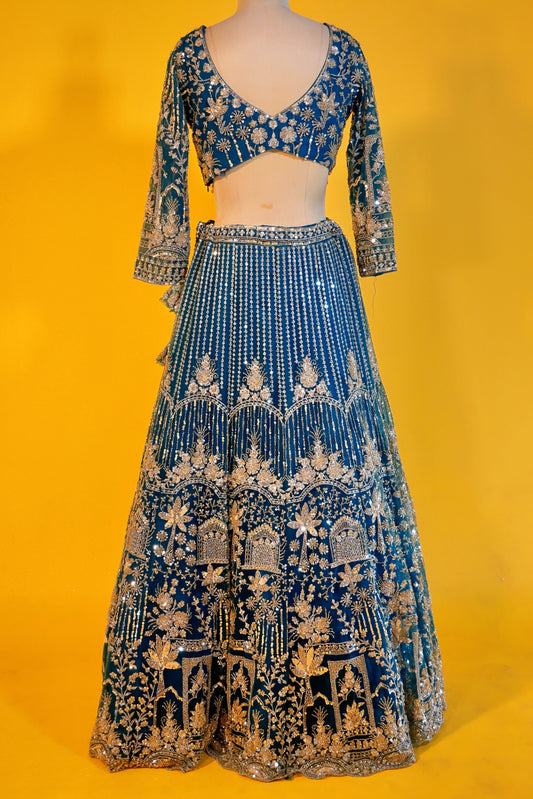 Teal Blue Lehenga