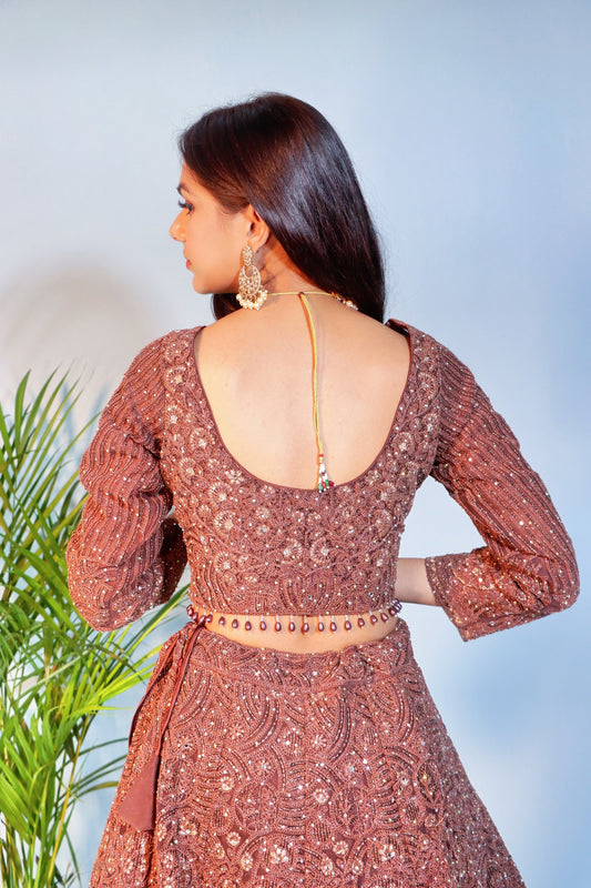 Brown Bridal Lehenga