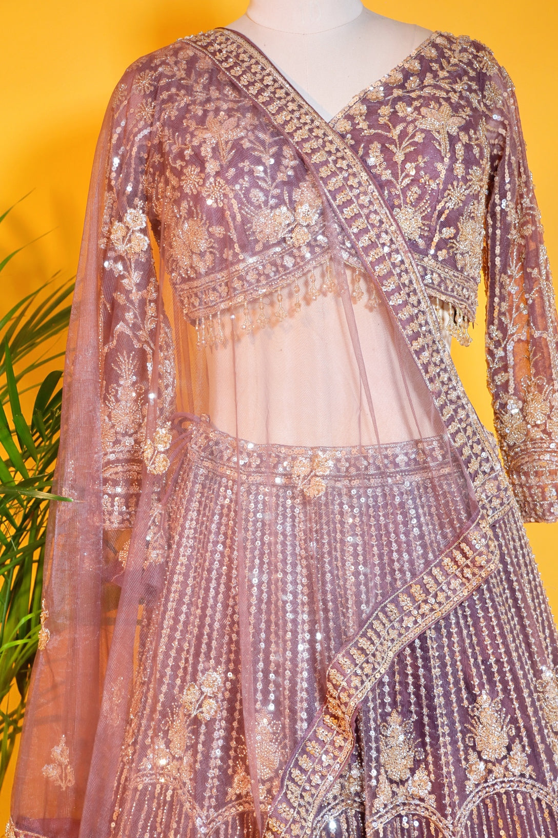 Elegant Onion Pink Lehenga