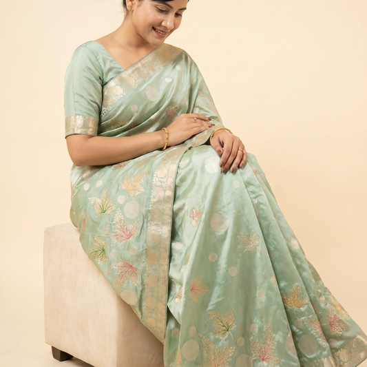 Mint Green Silk Elegance Saree