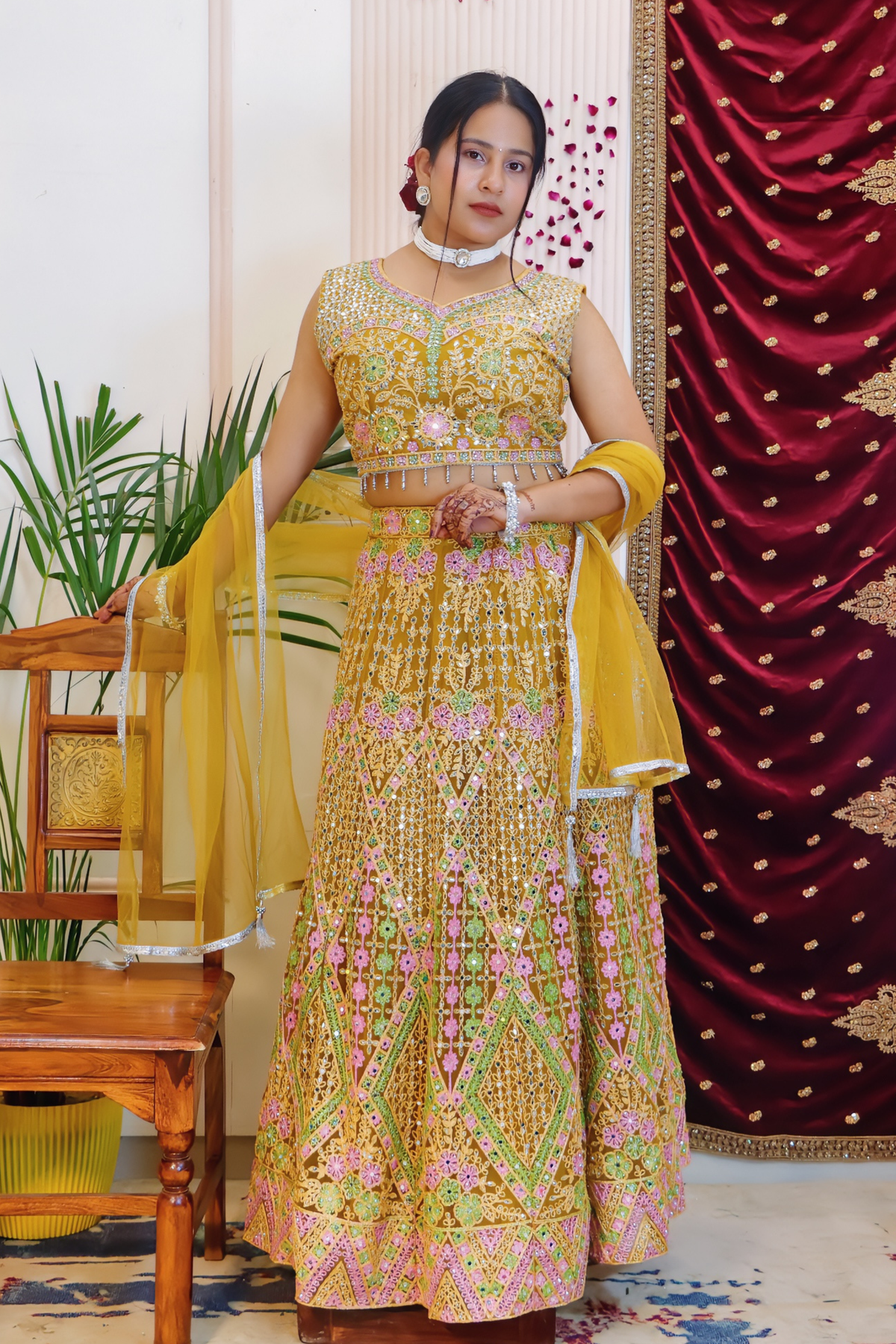 Vibrant Yellow Lehenga from House of Daisy