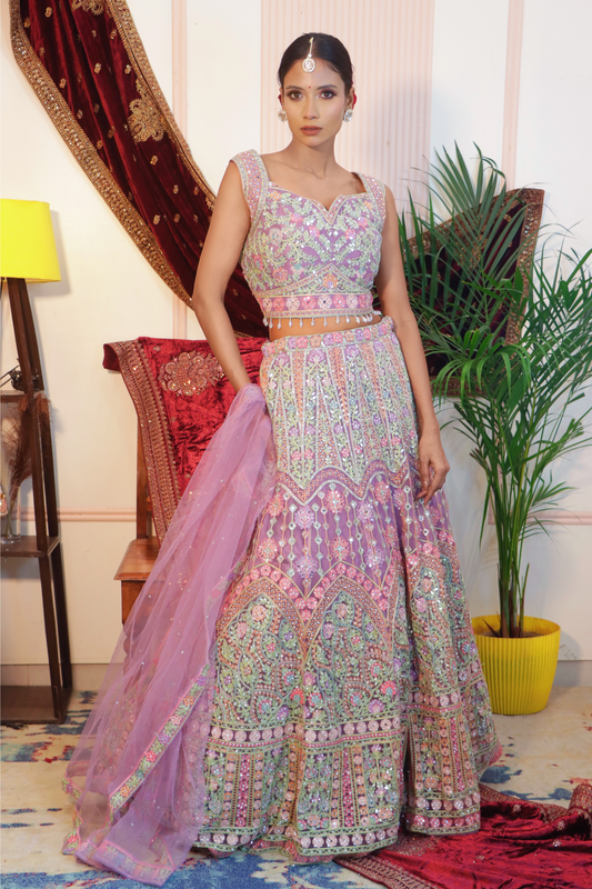 Pastel Lilac Lehenga from House of Daisy