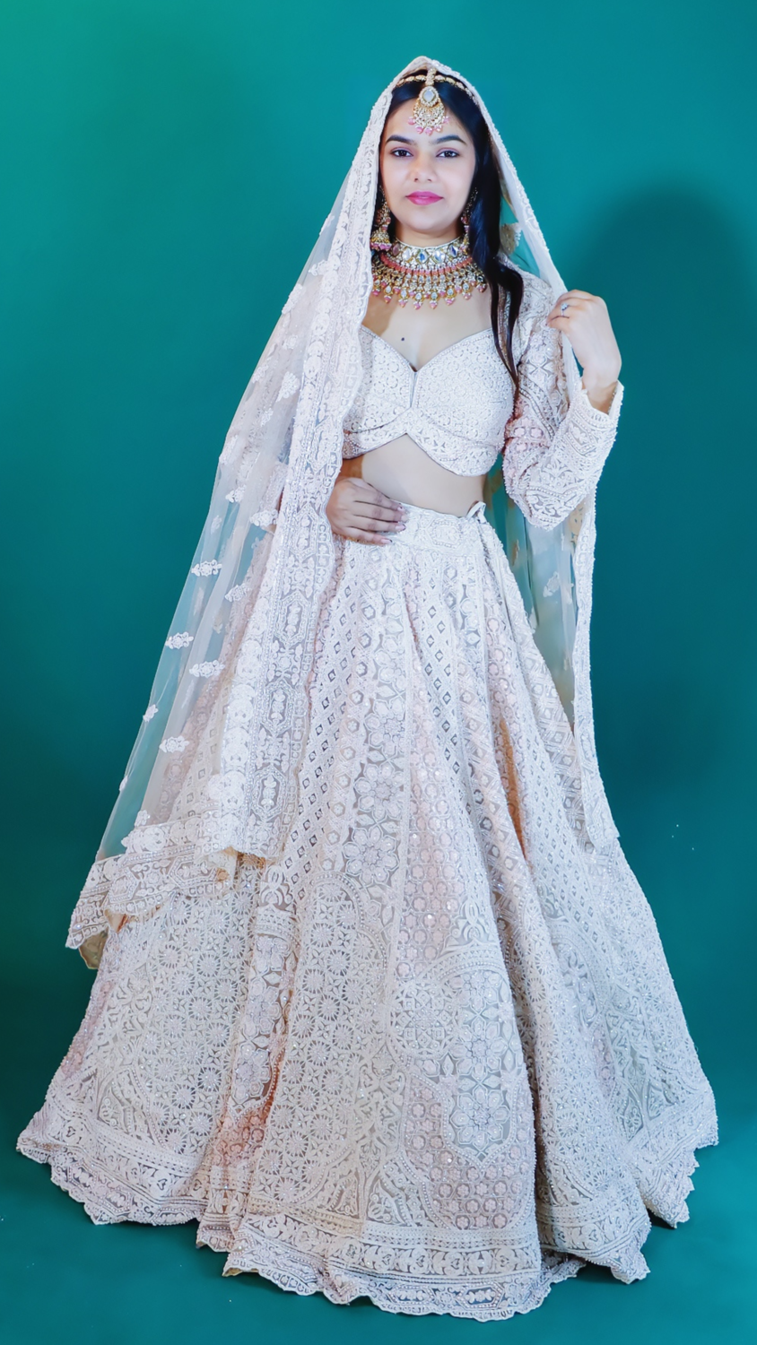 Peach lehenga from House of Daisy