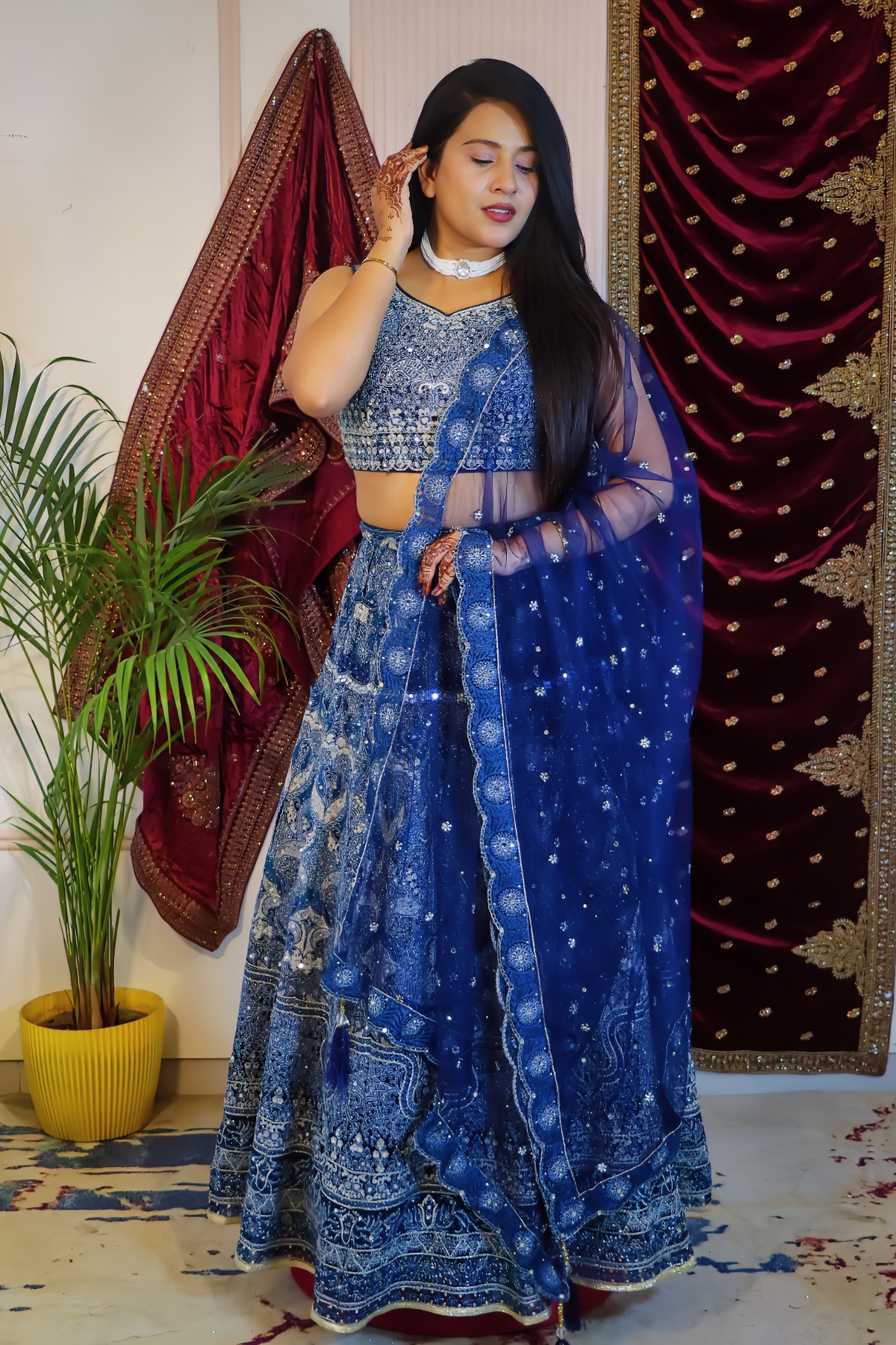 Deep Sapphire Lehenga from House of Daisy