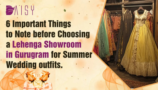 6 Important Things to Note before Choosing a Lehenga Showroom in Gurugram for Summer Wedding outfits.