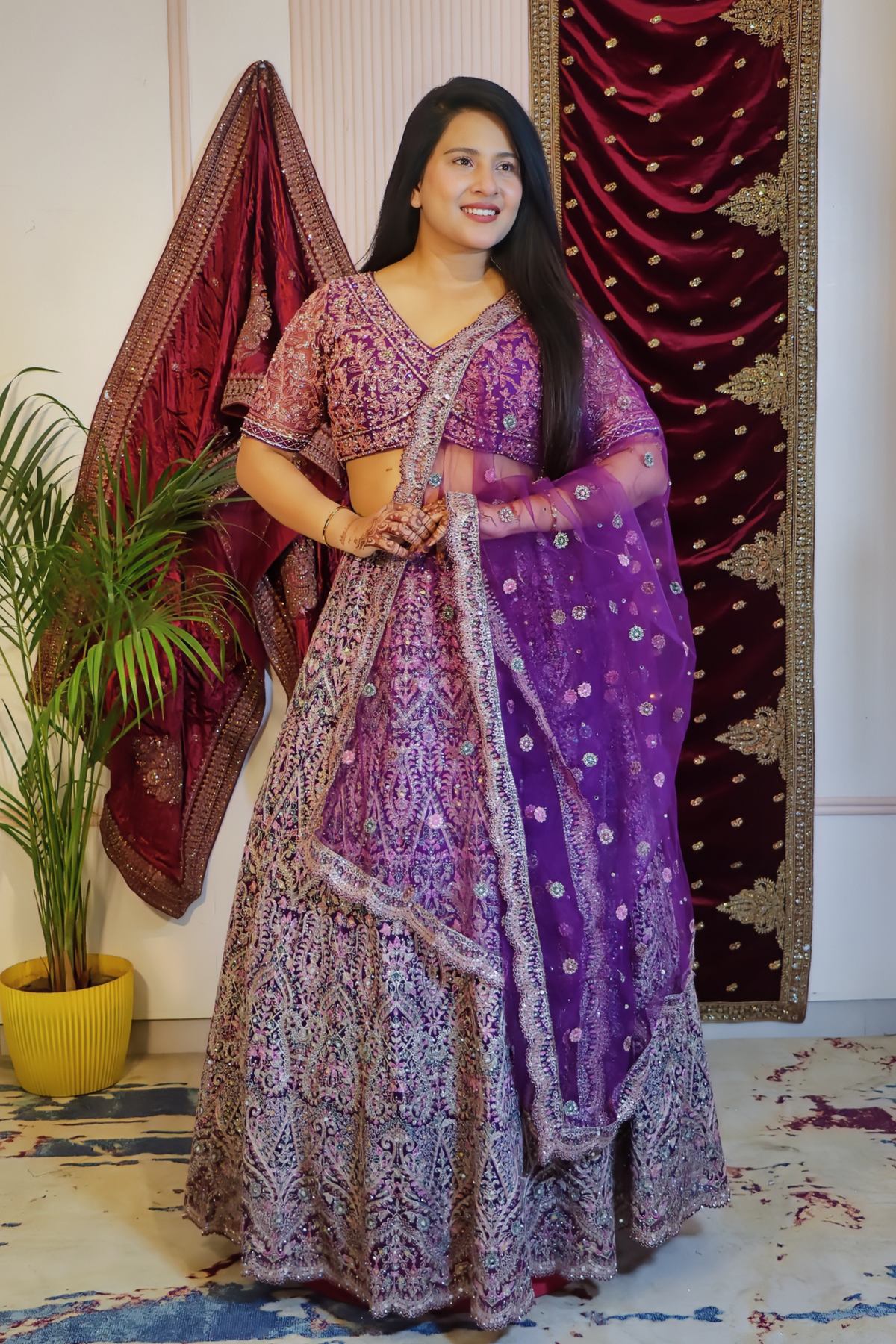 Regal Amethyst Lehenga from House of Daisy
