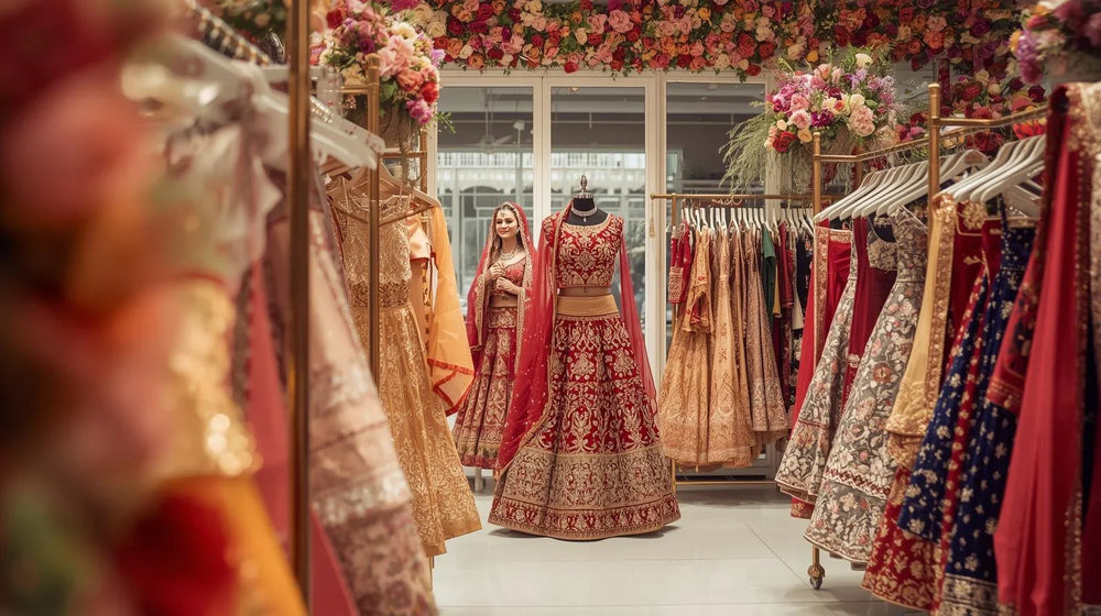 Crop Top Lehenga in Sector 12 – Perfect Blend of Chic & Traditional at Daisy Fashion