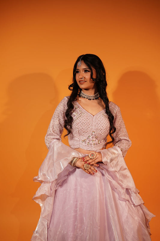 Organza Crop top Lehenga from House of Daisy