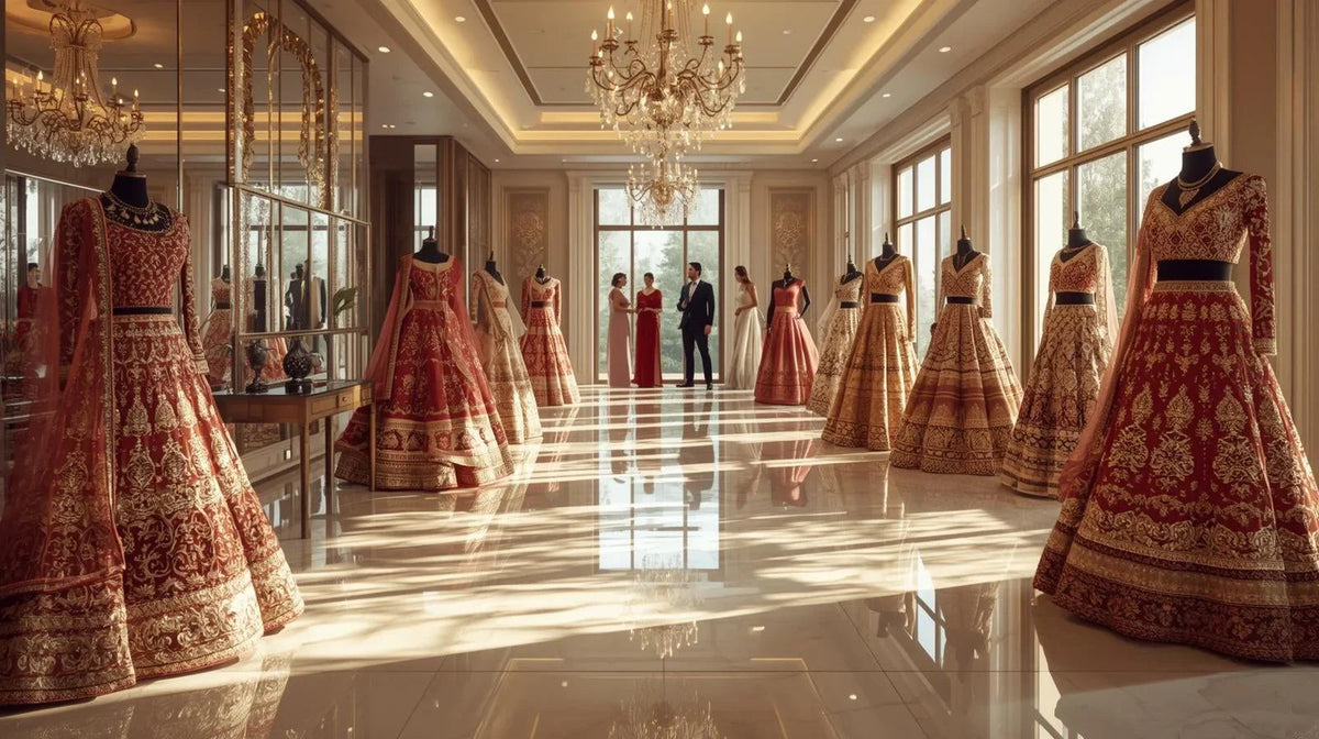 Crop top lehenga collection for Huda Complex brides