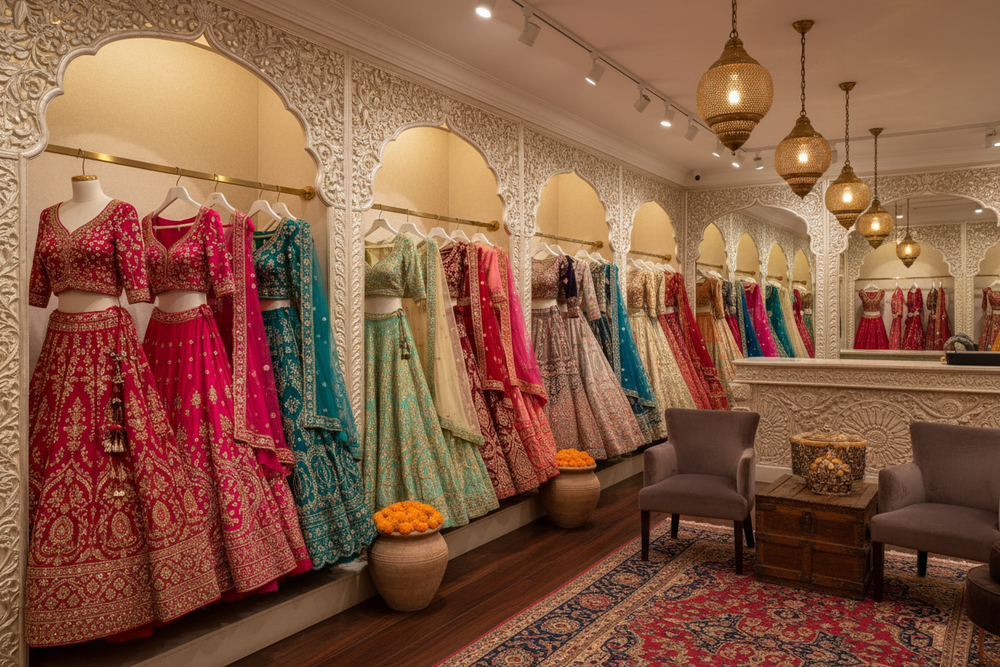 Golf Course Road Lehenga Shop: Minimalist Lehenga Shop Trends for 2025 at Daisy Fashion